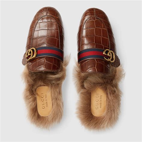 slipper herren gucci|gucci crocodile slippers.